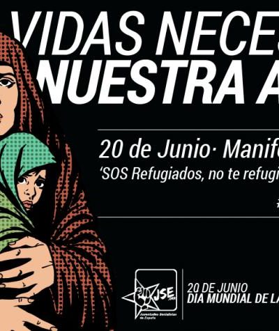 Juventudes Socialistas anima a participar en las movilizaciones por el Dí­a de las personas refugiadas