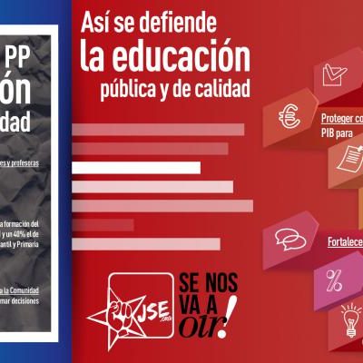 JSE: "El Gobierno del Partido Popular se ha dedicado a destruir la educación pública"