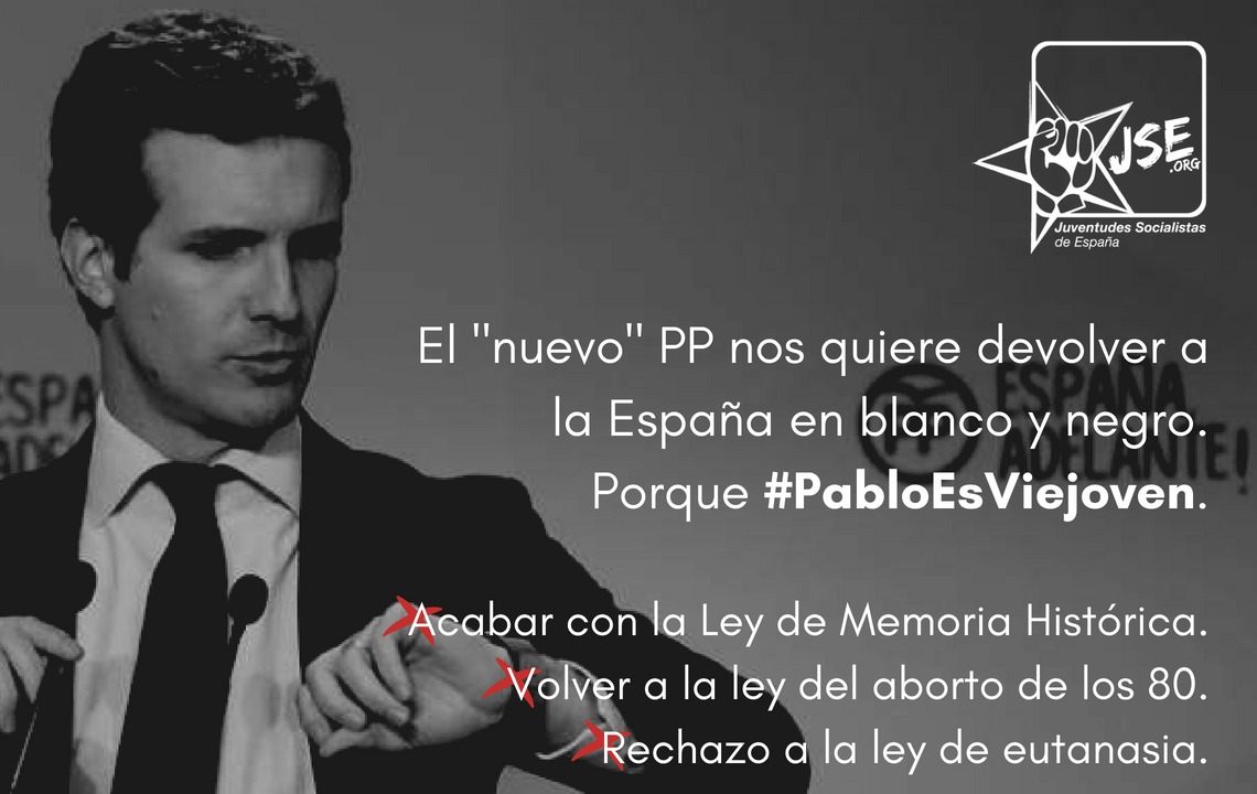 JSE considera una regresión la elección de Pablo Casado como presidente del PP.