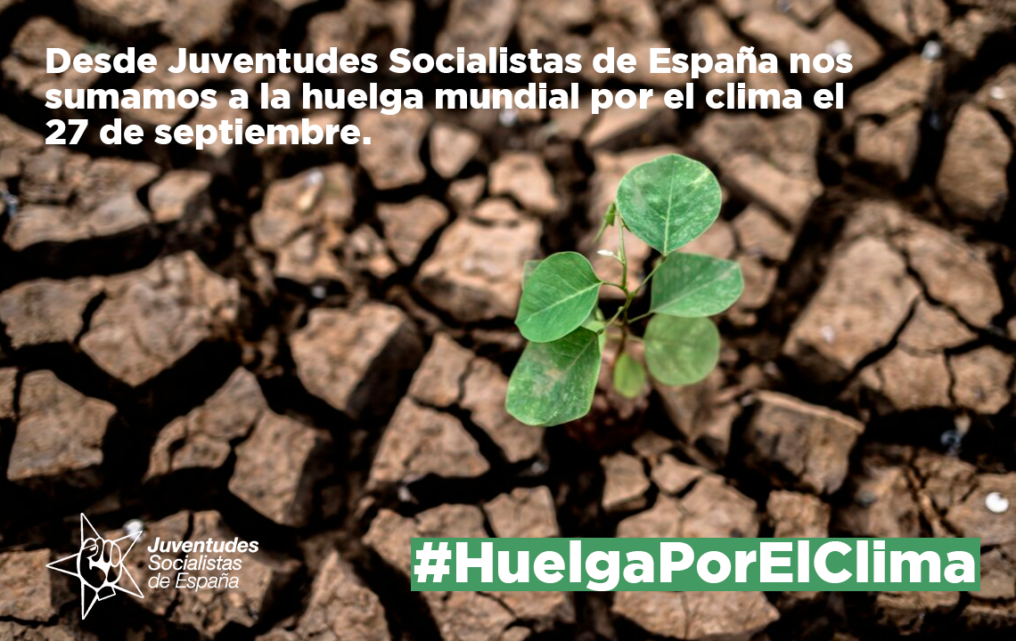 Juventudes Socialistas de España se suma a la huelga mundial por el clima el 27S.