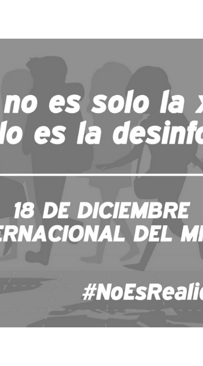 JSE lanza la campaña #NoEsRealidadEsXenofobia con motivo del Día Internacional del Migrante.