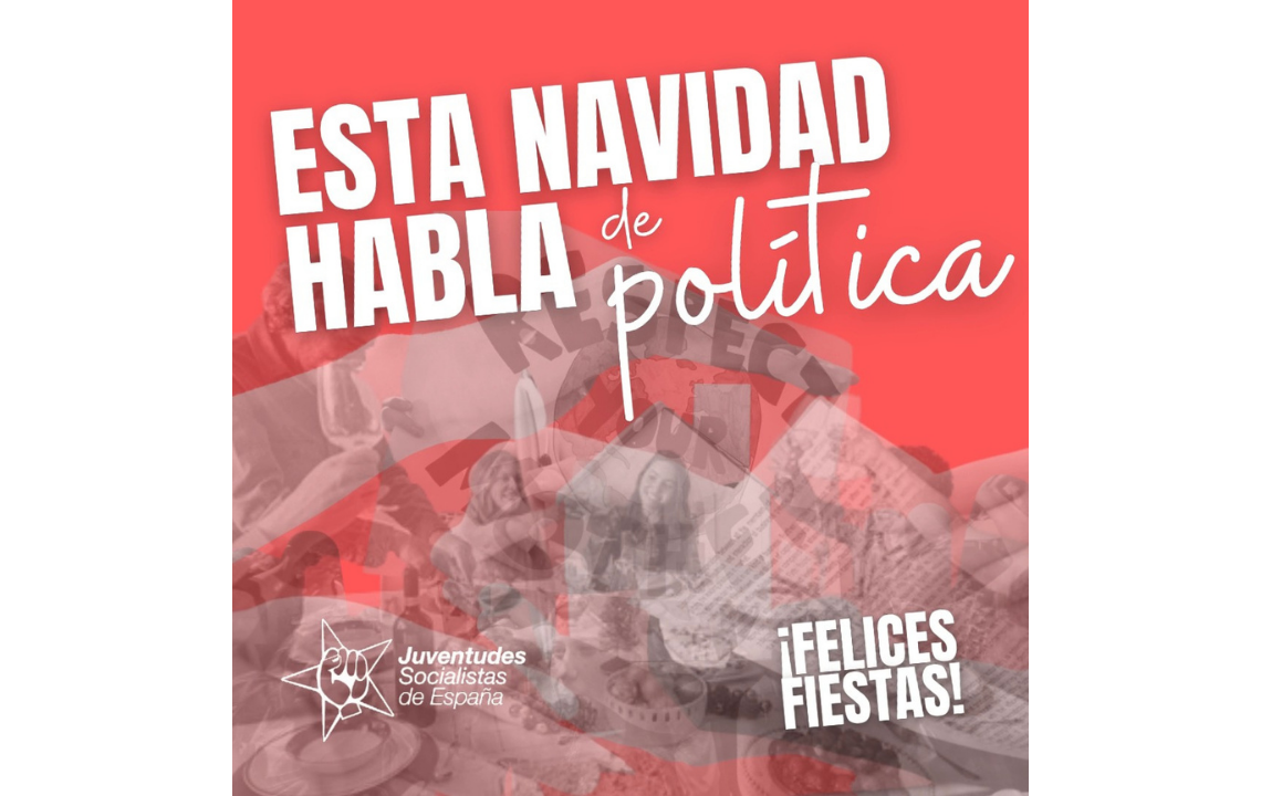 Juventudes Socialistas quieren que “se hable de política” esta Navidad.