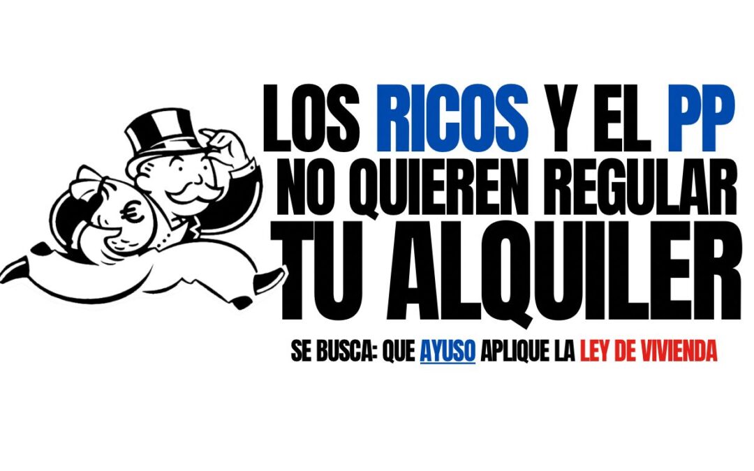 Juventudes Socialistas sale a la calle el domingo para denunciar que “los ricos y el PP” se forran cuando suben los alquileres