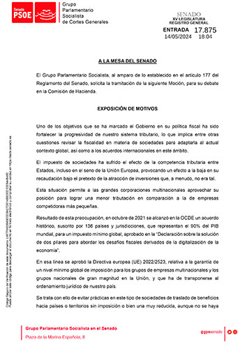 Iniciativa para la Transposición de la Directiva (UE) 2022/2523 sobre Imposición Mínima Global